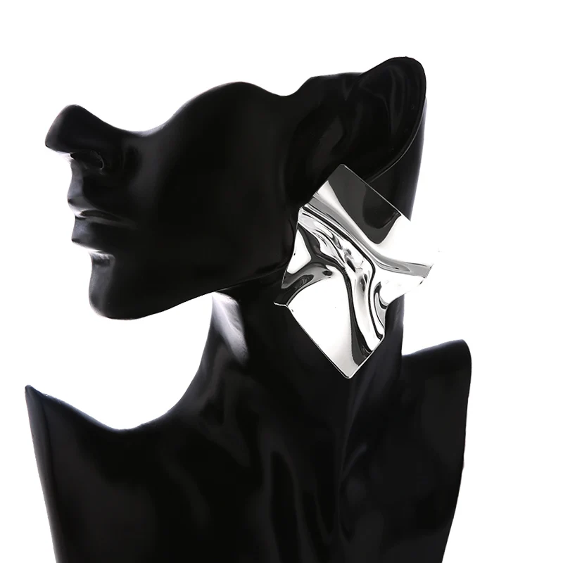 

Korea Dongdaemun Retro Classic Paper Earrings CHIC Wind Metal Earrings Irregular Earrings