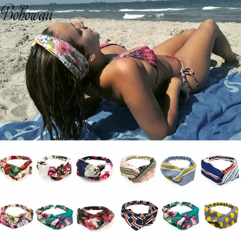 Новые модные повязки для волос женщин бижутерия головной платок эластичная