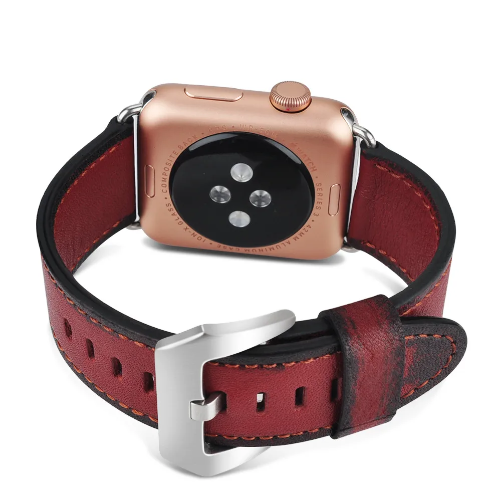 Ремешок для часов из натуральной кожи Apple Watch 40/44 мм серия 4 5 ремешок с пряжкой Panerai