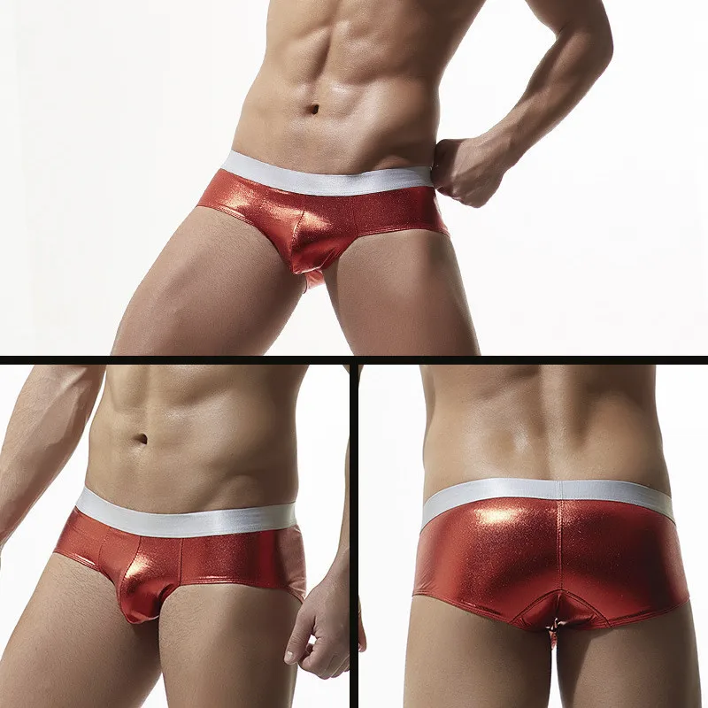 4 шт./лот сексуальное нижнее белье для геев мужские боксеры шорты искусственное