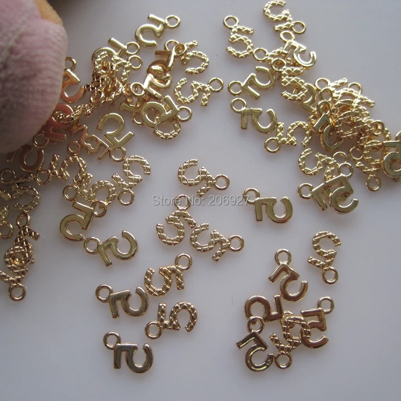 MP-06 10 шт Необычные золотые пять кулон Deco металлические подвески для дизайна