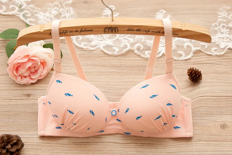 COLOR12(BRA ONLY) Нижнее белье для девочек-подростков, женский бюстгальтер, бюстгальтер из чистого хлопка, нижнее белье для девочек, бюстгальтер пуш-ап для маленькой груди, беспроводные Спортивные бюстгальтеры для подростков - Цвет: COLOR12(BRA ONLY)