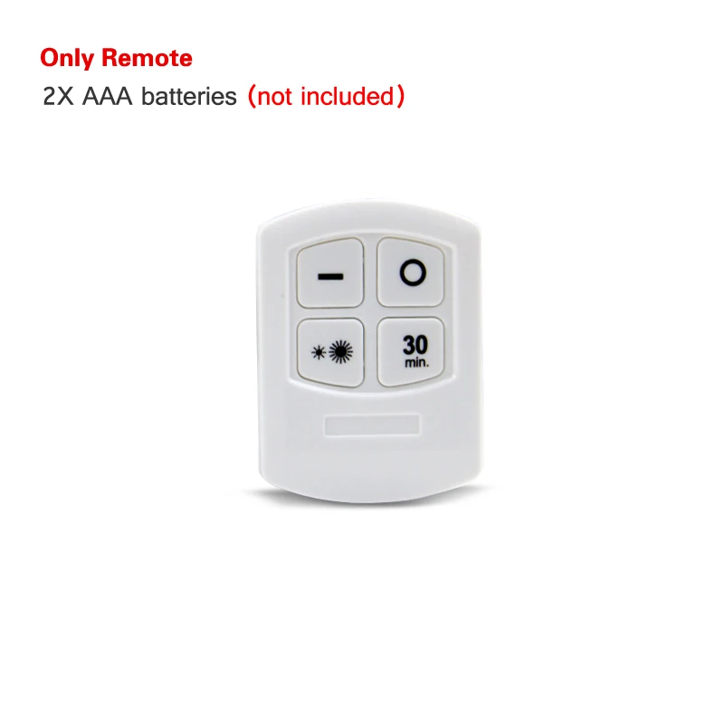 1Remote only Светодиодный светильник, новинка, лампа с регулируемой яркостью, светодиодный светильник для шкафа, пульт дистанционного управления, на батарейках, светодиодный светильник, шкаф для одежды ванная - Цвет: 1Remote only