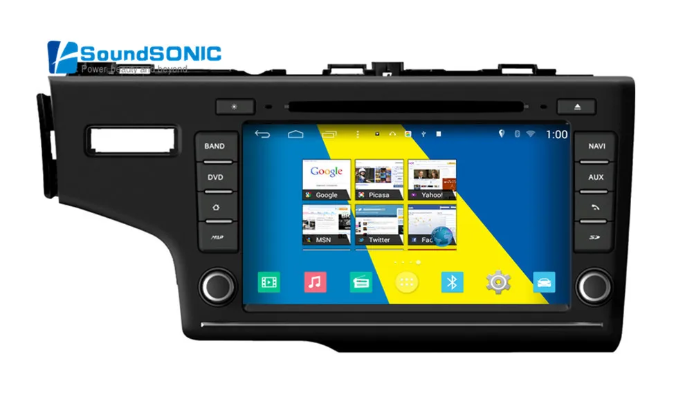 Автомагнитола для Honda Fit 2014 2015 Android 4.4.4 2 Din стерео DVD GPS SatNav Аудио Видео плеер +