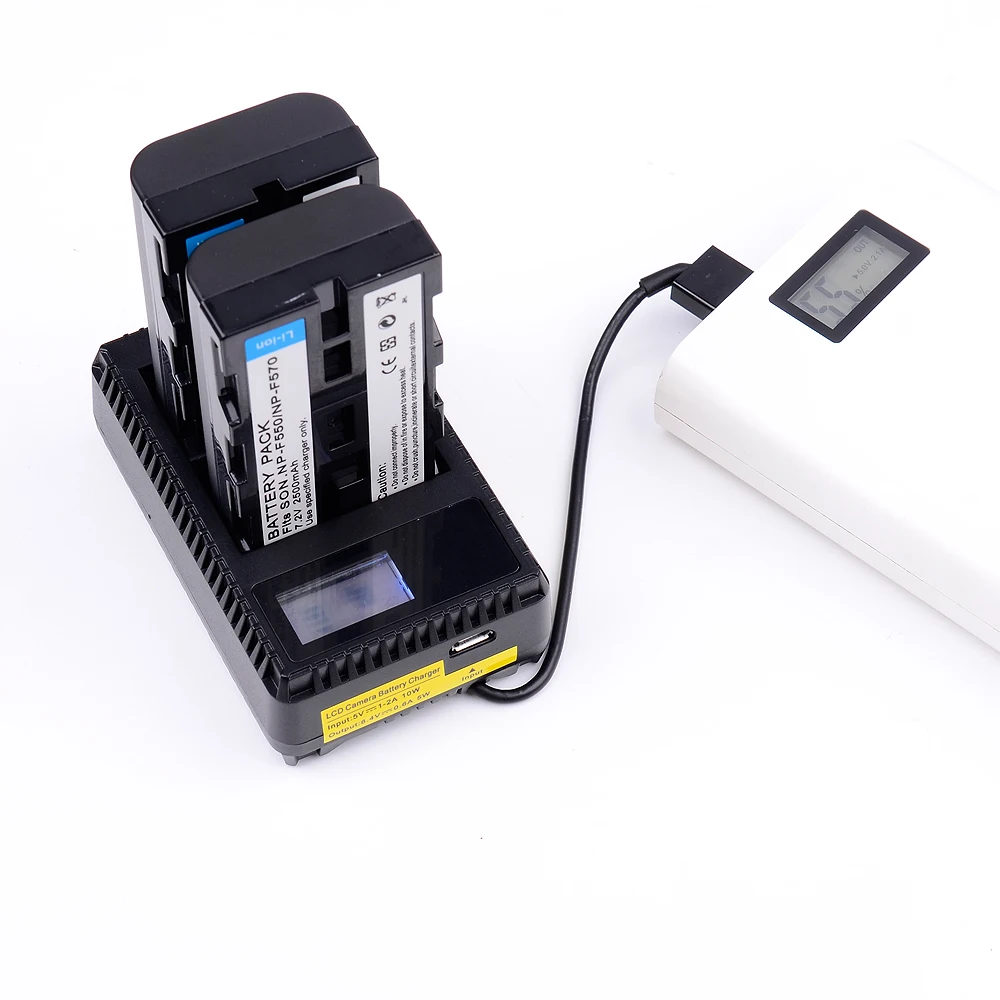 USB ЖК дисплей два слота быстрое Цифровое зарядное устройство для аккумулятора Sony