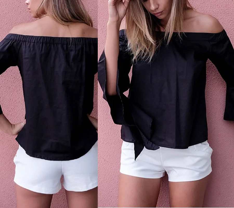 2018 новейшая Сексуальная женская летняя повседневная рубашка с длинными