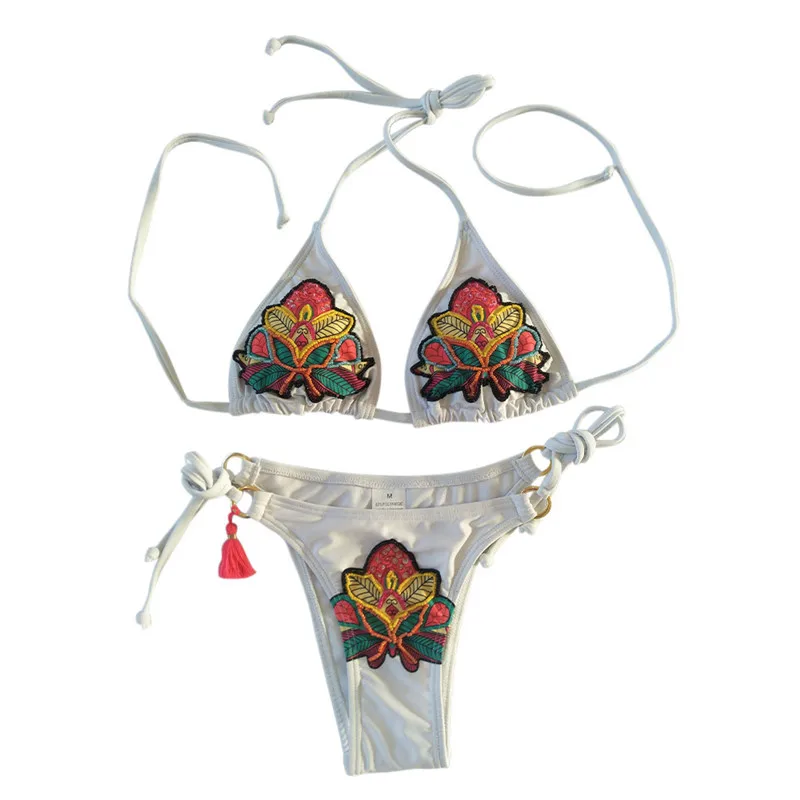 DP пикантные с вышивкой в китайском стиле бикини Для женщин купальники пляж