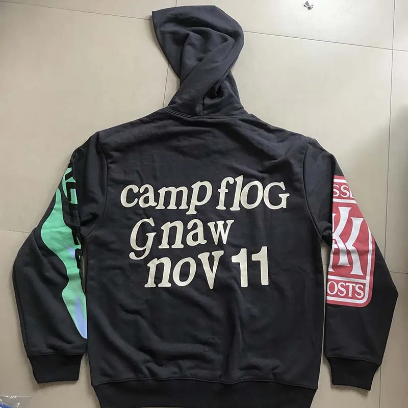 Letter Graffiti Hoodie Kanye West KIDS SEE GHOSTS Hoodie Men Women Streetwear Pullover Sweatshirts HipHip skateboard Hoodie