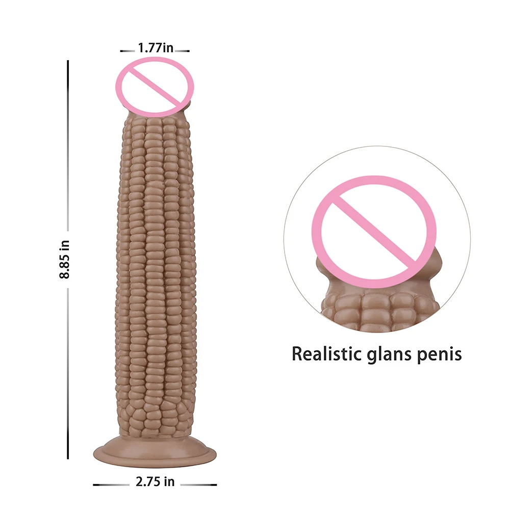 Силиконовый фаллоимитатор в форме кукурузы реалистичный мужской дилдо с