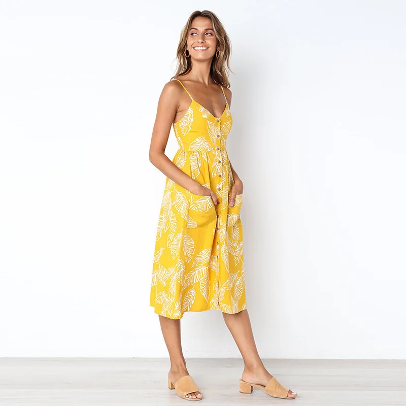 Горячая 28 цвет в богемном стиле Платья без рукавов с принтом детское платье на