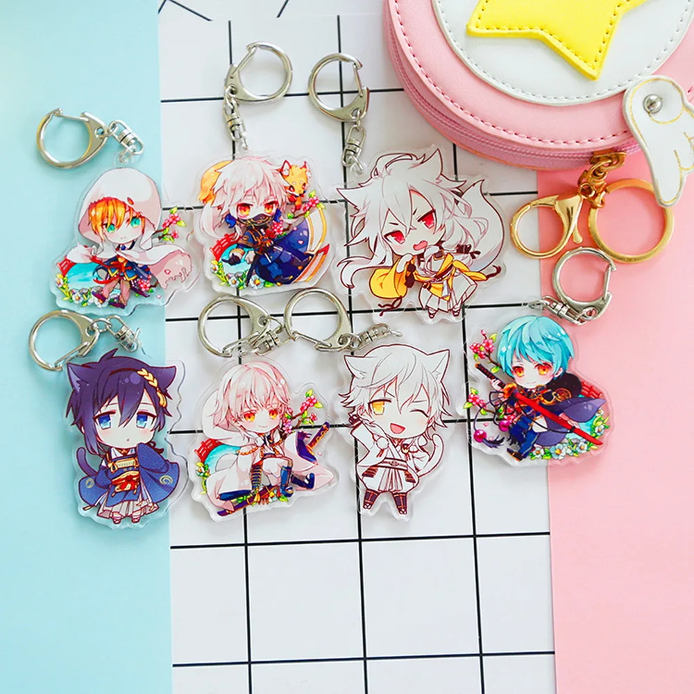 7 видов аниме мультфильм Touken Ranbu онлайн акриловый брелок Kogitsunemaru Munechika кулон