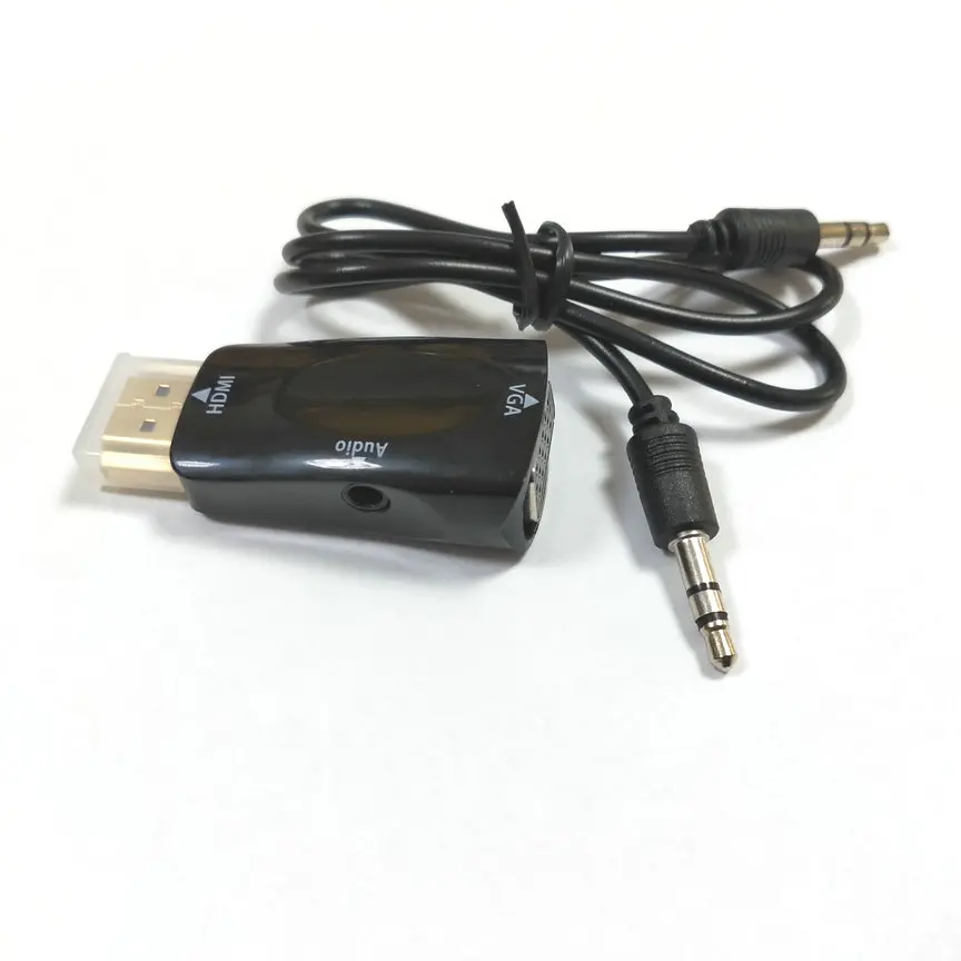 5 шт. аудиокабель HDMI совместимый с VGA штекер гнездо HD 1080P для ПК ноутбука ТВ