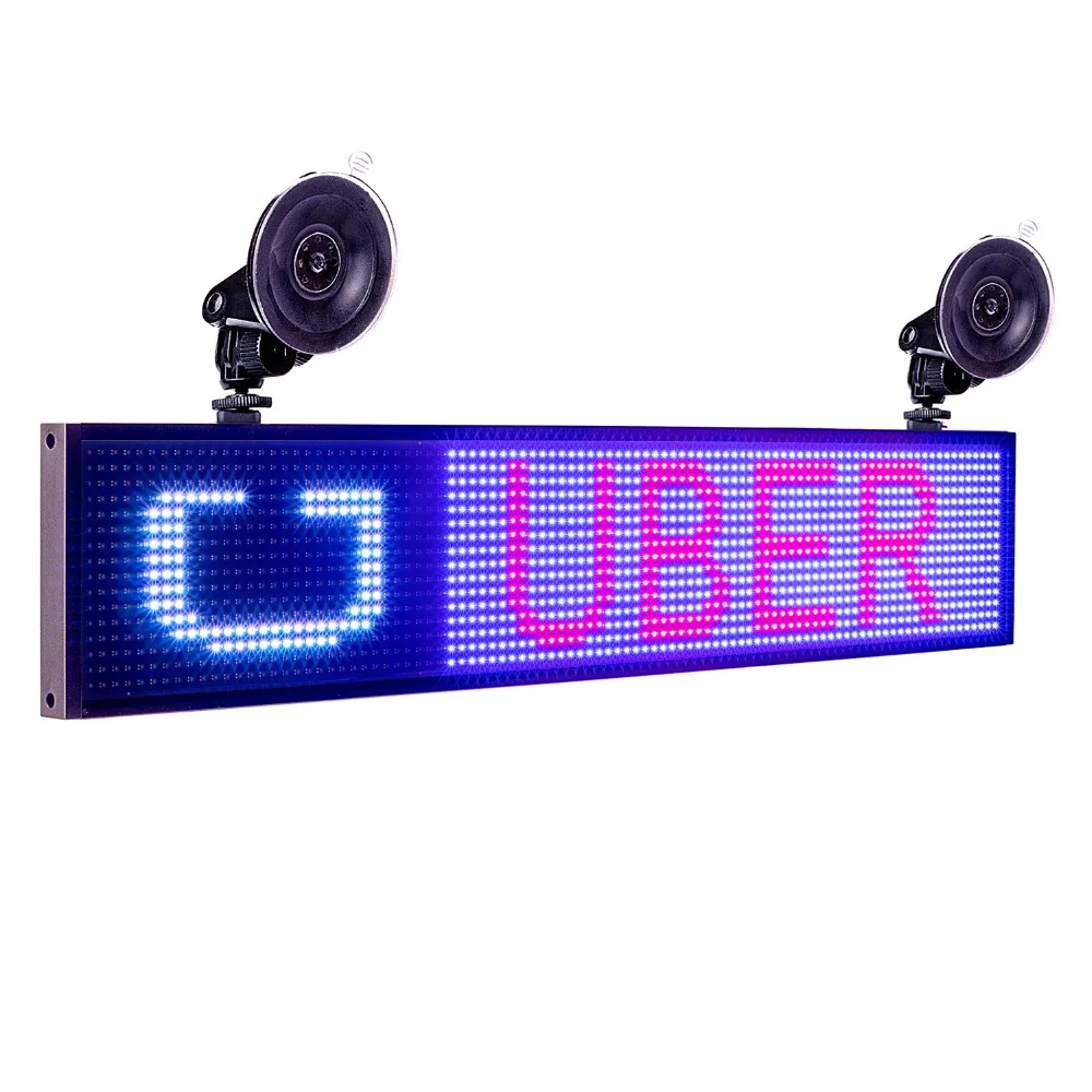 12 В автомобильный P5MM 16*96 точек RGB светодиодный знак Полноцветный Программируемый