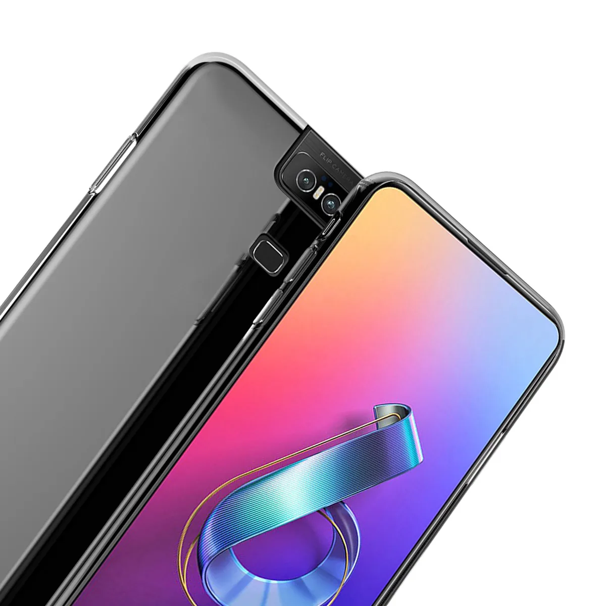 Тонкий силиконовый чехол для Asus Zenfone 6 ZS630KL Прозрачная мягкая Задняя накладка