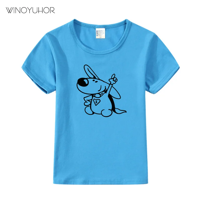 

Summer Cartoon Super Dog Print Tee Tops For Boy Girls Clothing Children Funny T-shirt Kids Short Sleeve T Shirt Clothes