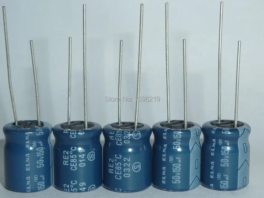 50 шт. 150 мкФ в ELNA RE2 серии 10х12 5 мм 50в150мкф аудио конденсатор|audio capacitor|elna audio capacitors150uf