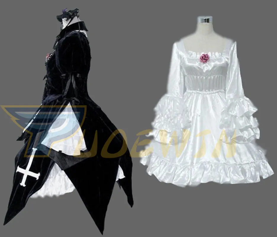 Rozen Maiden Suigintou ртутная лампа черное платье Косплей Костюм