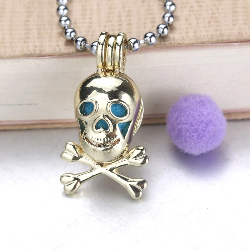 6pcs 3 colors Pirate flag sign Aroma Diffuser Necklace Perfume Essential Oil Aromatherapy Pendant Pearl cage | Украшения и