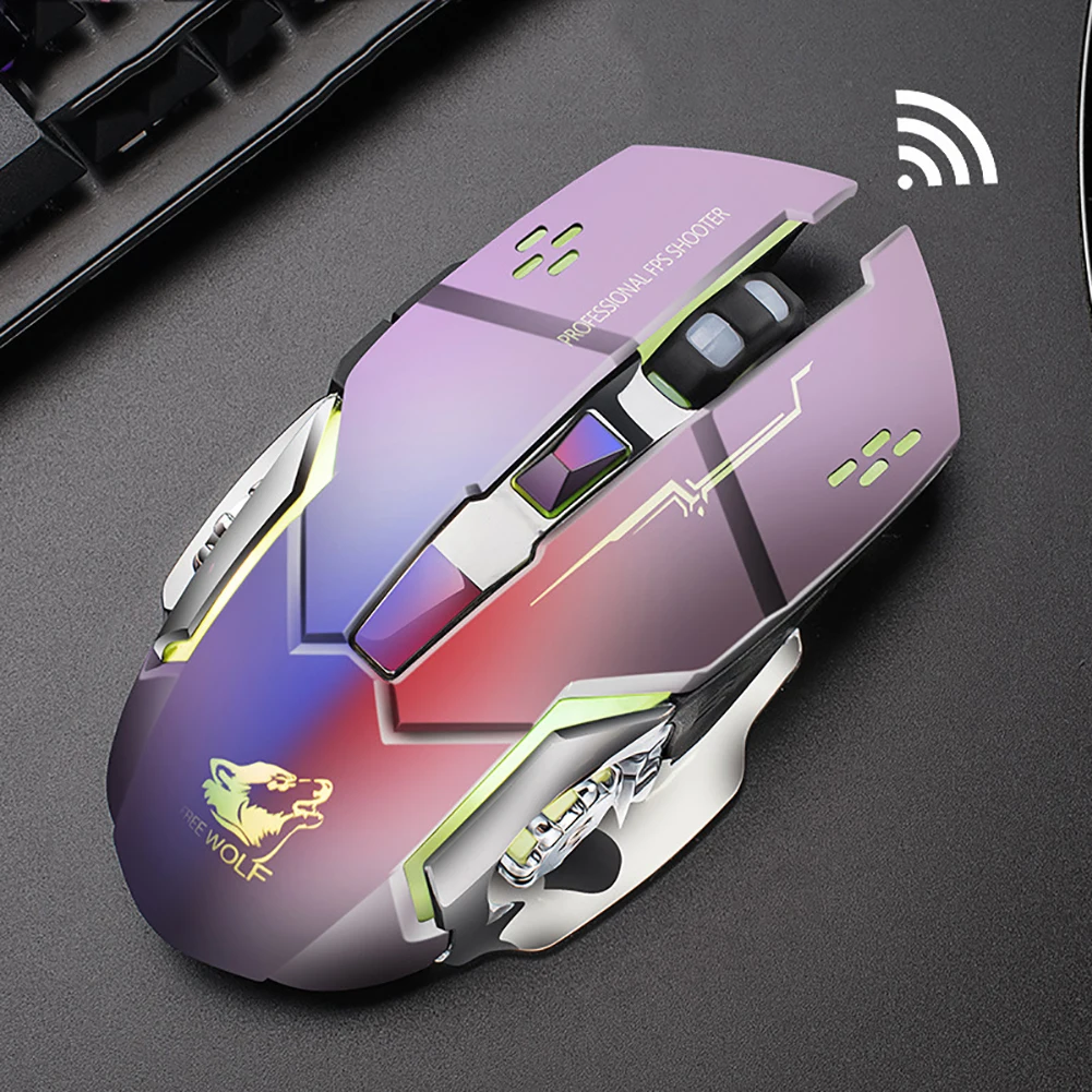 Беспроводная мышь Free Wolf X8 Silent 2,4 ГГц 2400 dpi 6 клавиш Беспроводная оптическая мышь USB приемник Беспроводная оптическая игровая мышь