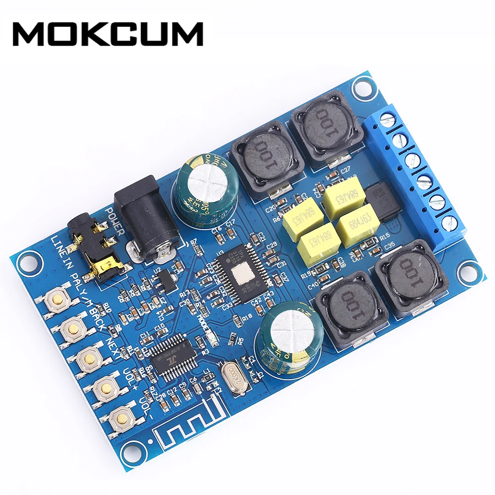 Bluetooth цифровой усилитель доска двухканальный АУДИО Hi-Fi Мощность усилители модуль с защиты оболочки аудио Плата усилителя
