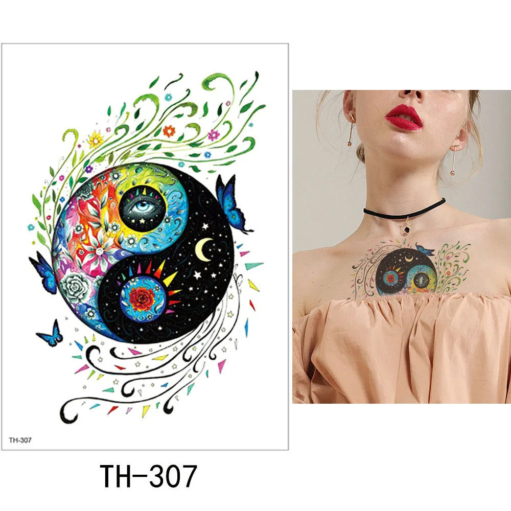 TH-307 Glaryyears 1 шт Временные татуировки Стикеры красочные поддельные татуировки животного флеш-тату Водонепроницаемый Малый Body Art Для мужчин Для женщин го звена 03 - Цвет: TH-307
