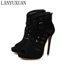 Женские босоножки на высоком каблуке, летние туфли больших размеров 34-52, 588