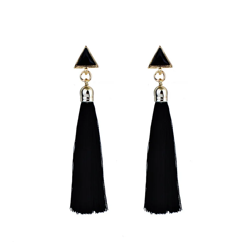 New Ethnic Style Long Section Of The Tassel Cord Earrings Exaggerated Vintage Bride Wedding Female C-101 | Украшения и аксессуары