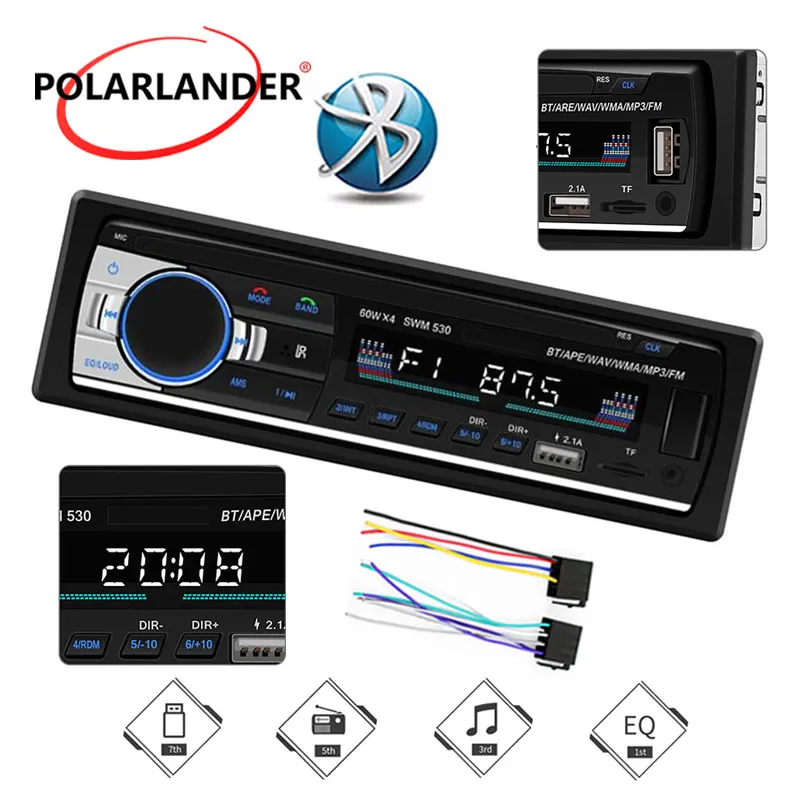 1 Din 4 &quotMP3 аудио плеер автомобильное радио U диска удаленного Управление 530 DC 12 В в