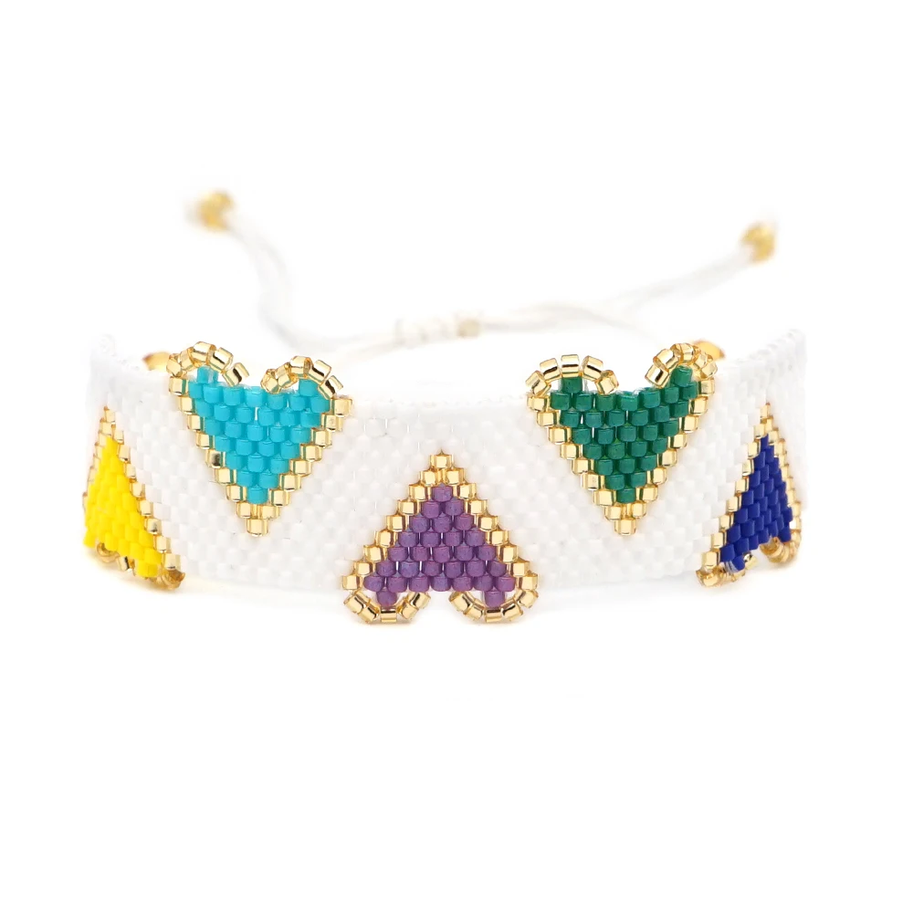 Go2boho MIYUKI Браслет Любовь ювелирные изделия Сердце Манжеты Браслеты Бисероплетение Лето шик Pulseras для женщин Bileklik пары подарок для влюбленных