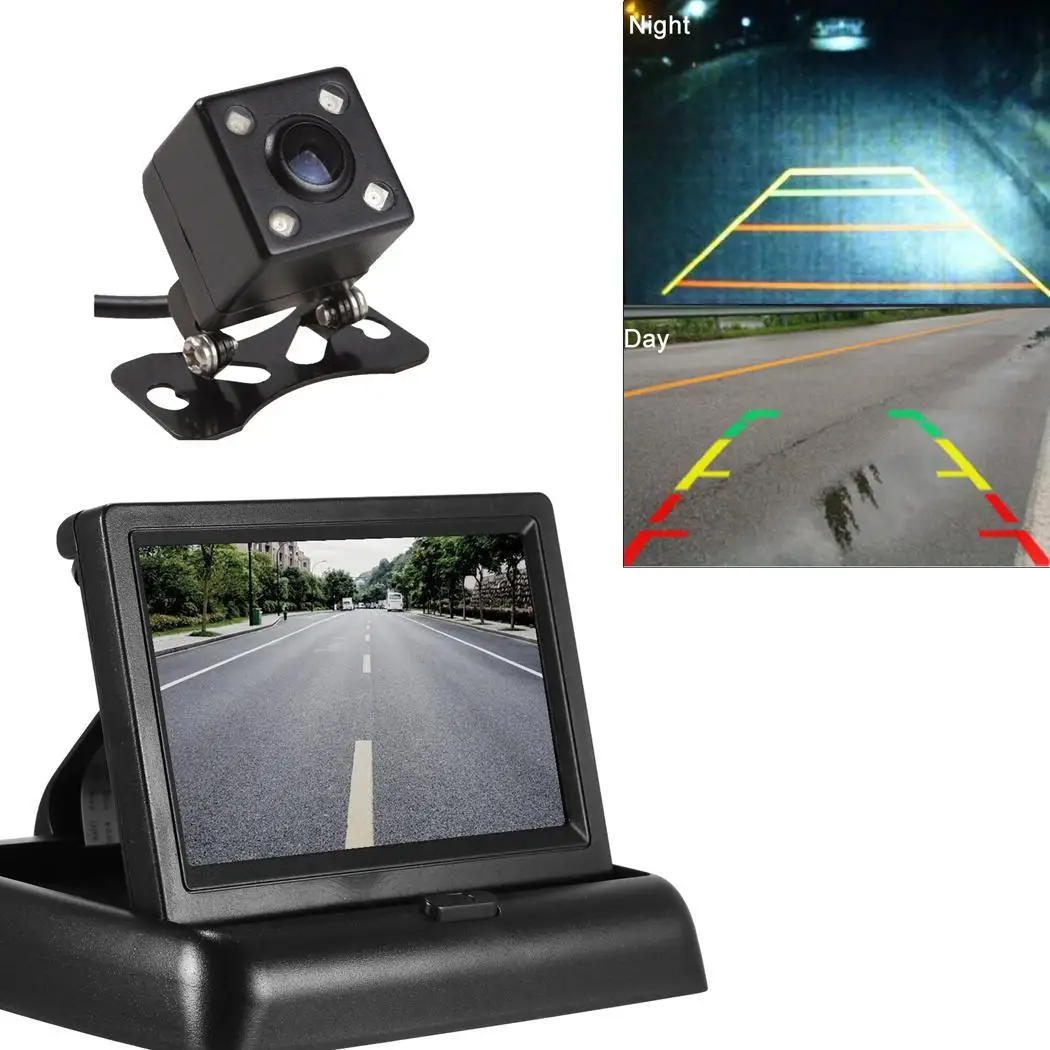 Camera Car Monitor 4.3 Inch 800*480 TFT LCD Screen Rearview HD Rear View |