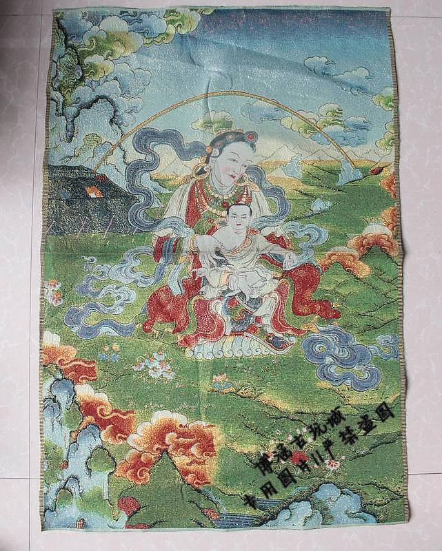 Тибетского буддизма Тантрический Будда непальских танка вышивка золотистой