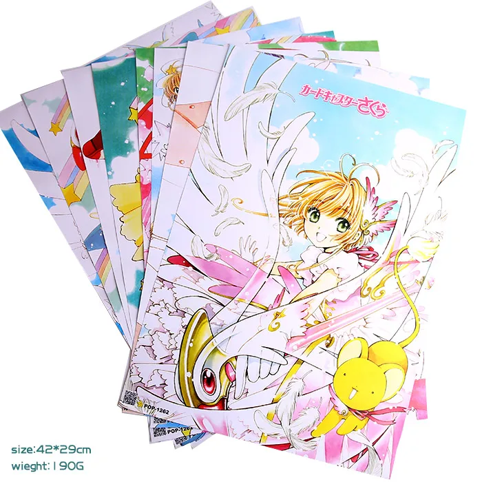 Аниме CARDCAPTOR SAKURA плакаты включены 8 различных фотографий 8 шт./лот карты CAPTOR плакат размеры 42x29 см