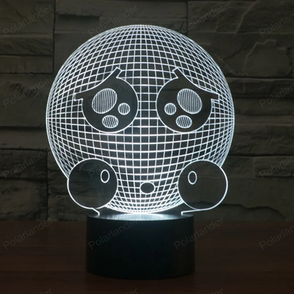 3D визуальный светодиодные фонари с сенсорный выключатель света 7 цветов Сменные