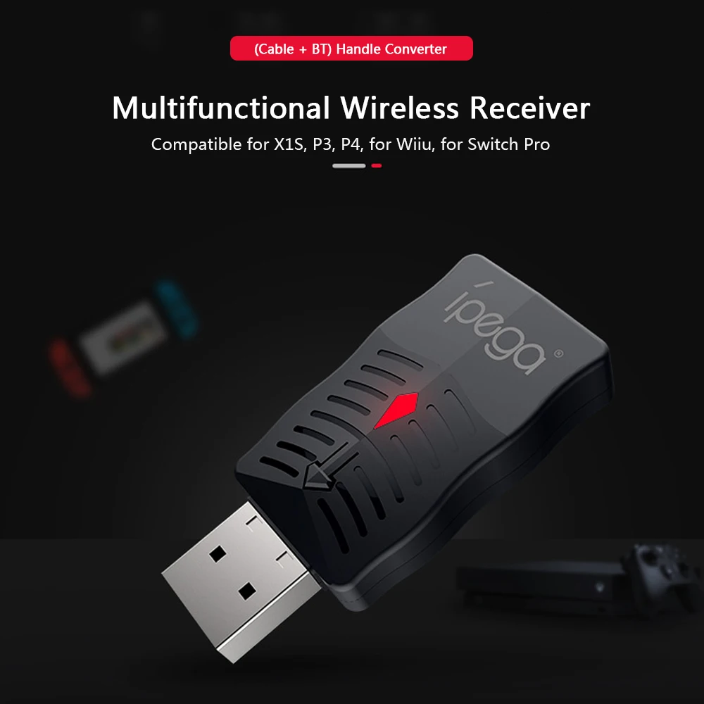 Беспроводной Bluetooth адаптер iPega USB приемник для ПК Windows Nintendo Switch PS3/4 Xbox Wiiu телефонные