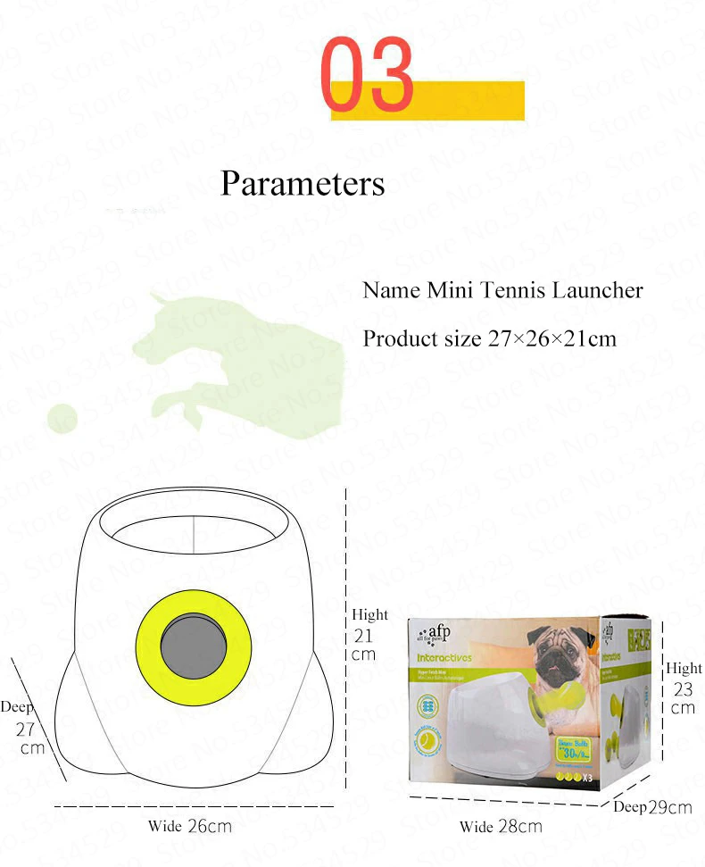 Dog pet toys Tennis Launcher Automatic throwing machine pet Ball throw device Section emission with 3 balls