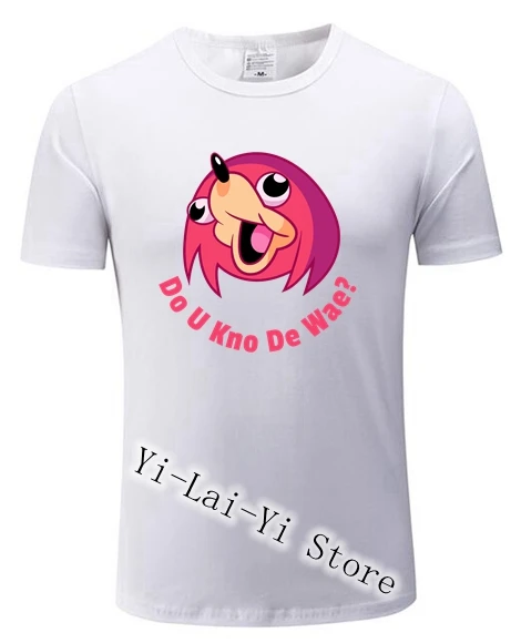 У Kno De Wae? Kawaii интернет мем мужские футболки забавные Wae Мужская футболка Ugandan Knuckles
