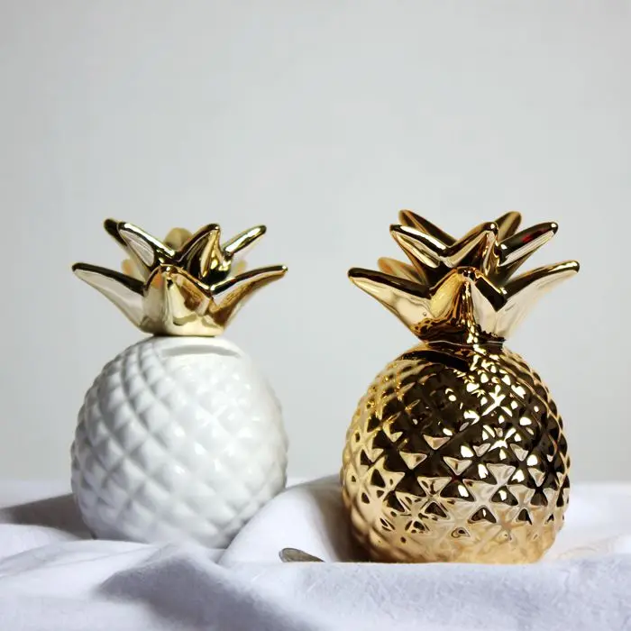 Золотой и белый керамический копилка для хранения/подарок на свадьбу/копилка