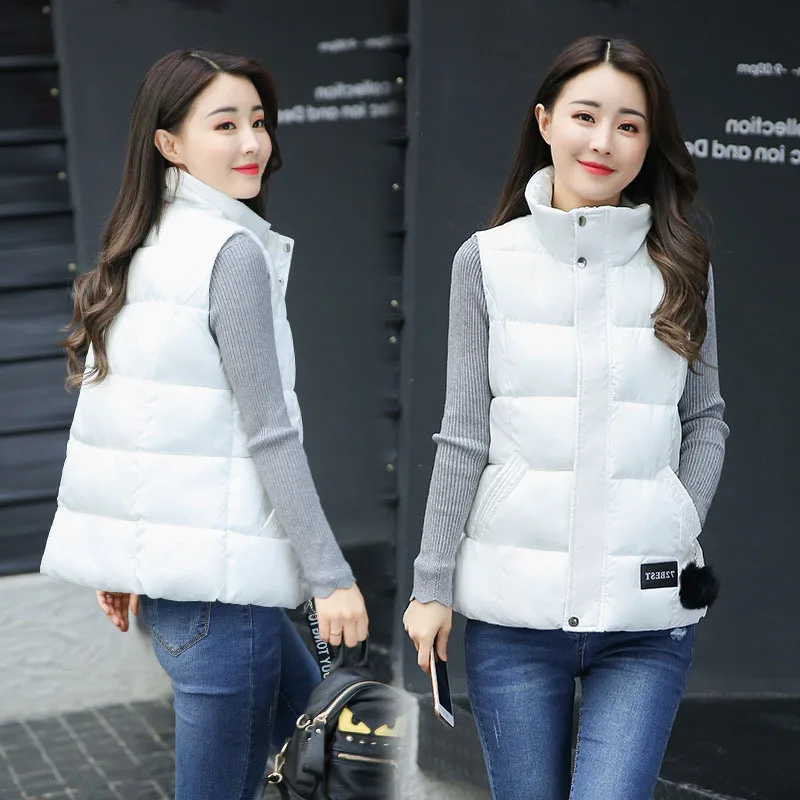 

Real Time Autumn And Winter 2017 New Pattern Vest Woman Korean Short Paragraph Show Thin Fashion Sleeveless Vest Loose Coat30