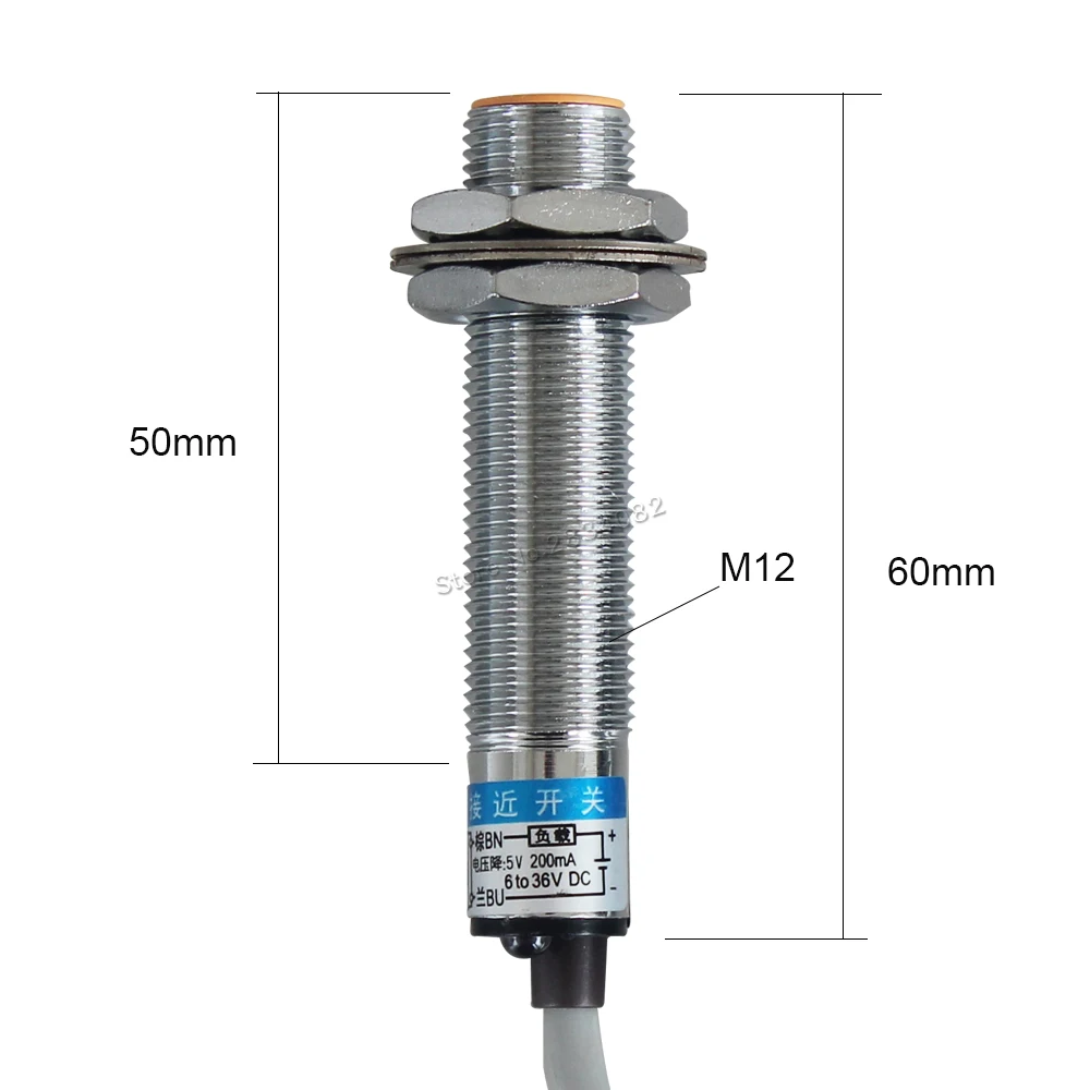 M12 AC220V DC24V 3 провода 2 NC без индуктивной магнитной связи переключатель мм