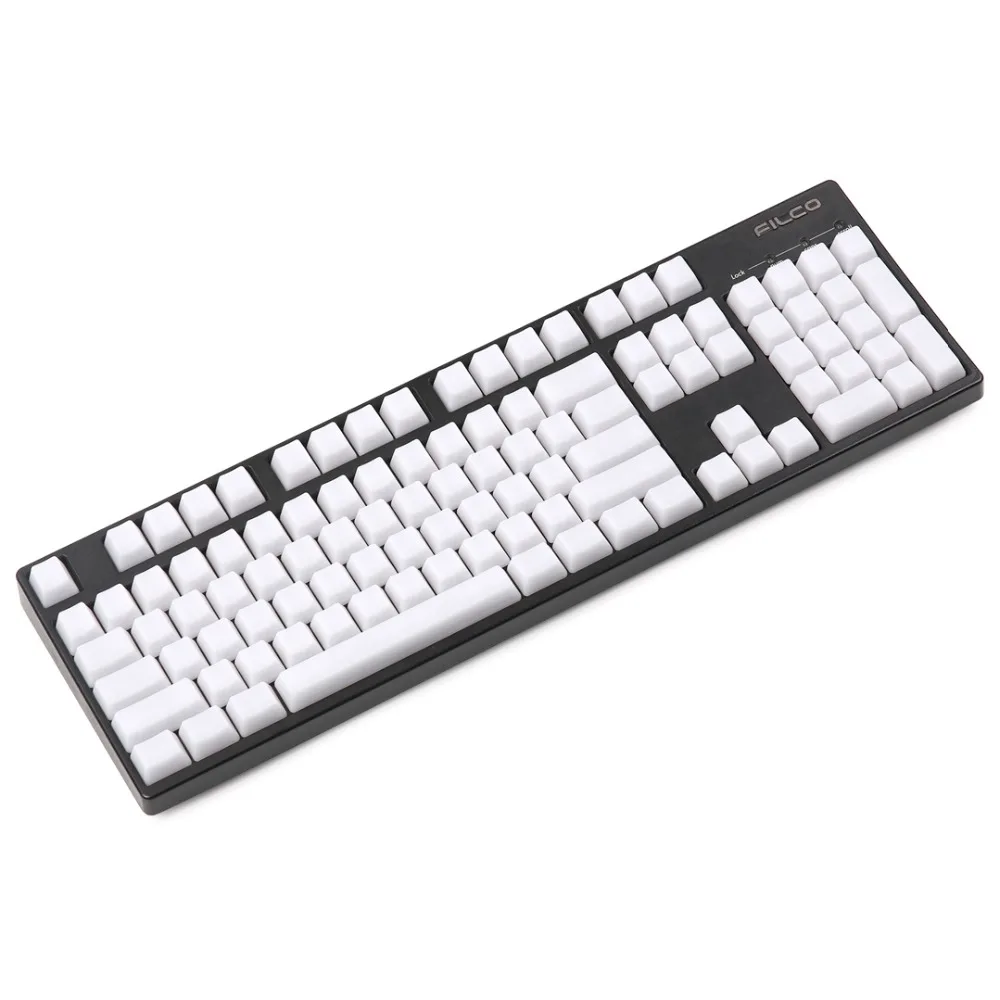 Пустой туман белый цвет pbt keycaps oem профиль 108 ключей для usb wried механическая