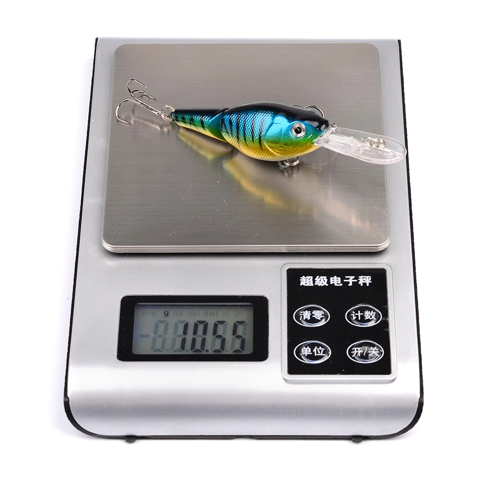 

5PC Crank Fishing Lure 2 Sections Bass Baits 9cm-3.54"/10.55g-0.37oz with #6 Hooks Fishing Tackle DHC003