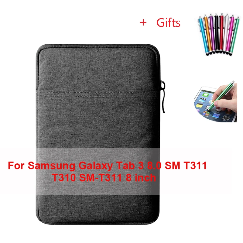 For Samsung T310 Чехол для планшета samsung Tab A 8,0 Galaxy Note 8,0 GT-N5100 N5120 SM T380 T385 SM-T380 чехол из закаленного стекла+ ручка - Цвет: For Samsung T310
