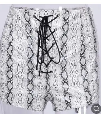 Pantalon Corto Mujer; летние шорты с принтом змеи; обтягивающие тянущиеся сексуальные женские бандажные шорты; Клубные вечерние женские шорты; Spodenki Damskie - Цвет: Многоцветный