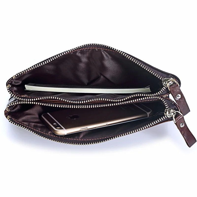 Качество кожаный мужской длинный клатч Женские Кошельки человек руки взять