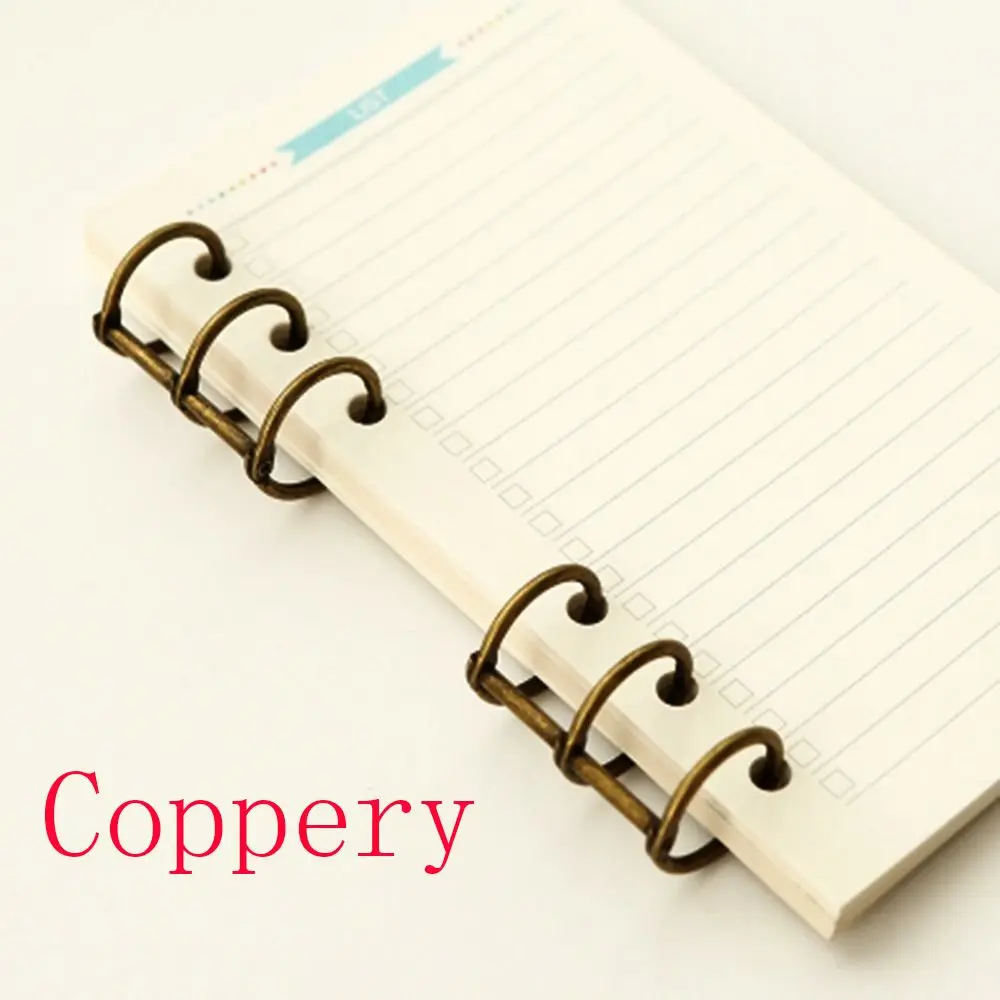 Coppery 2 шт./компл. A5/A6 ПВХ лента Washi лист планировщик подпакет пластина для спиральных Тетрадь Органайзер аксессуары внутренняя страница связующее вещество - Цвет: Coppery