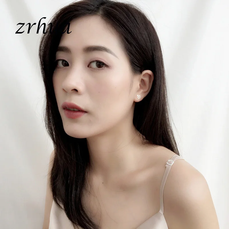ZRHUA/, клевые серьги из стерлингового серебра 925 пробы для девочек, милые животные, цветок, сверкающие aretes, рождественские подарки для женщин, влюбленных