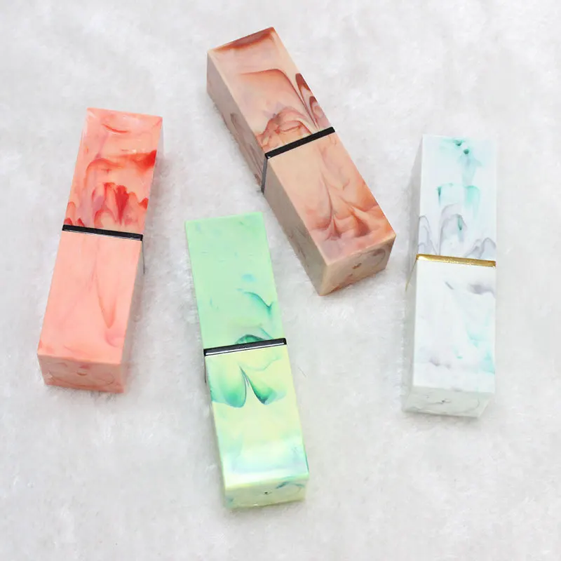Пустой тюбик для помады с квадратным мраморным узором 10 шт./лот контейнер сделай