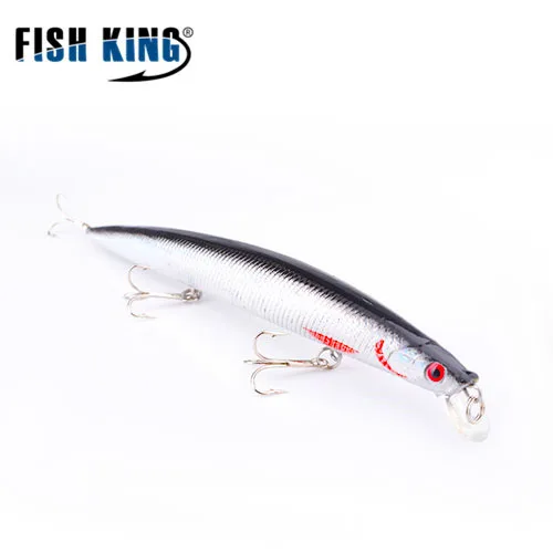 FISH KING 1 шт. гольян 23,7 г 18 мм 0-1,5 м глубина воблер гольян рыболовные приманки острые Крючки плавающая приманка жесткая наживка; рыболовный воблер - Цвет: FK180-001