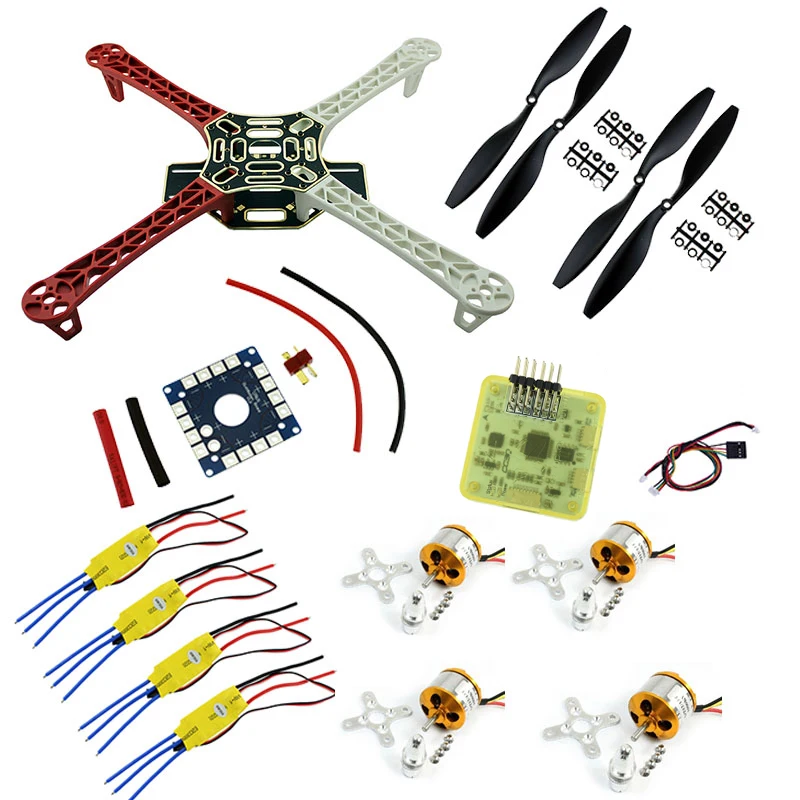 F450 FPV Combo Quad Quadcopter Frame Rack Kit with CC3D Flight Controller 2212 1000KV Motor 30A ESC 1045 Prop | Игрушки и хобби