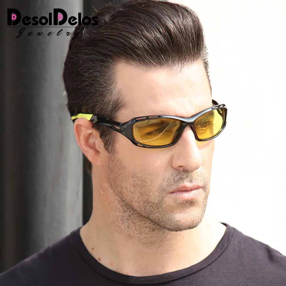 Новые солнцезащитные очки Night Vision мужские Брендовая дизайнерская обувь модных